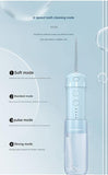 Darrahopens Health & Beauty > Personal Care > Oral Care Portable Water Flosser - 70-Day Battery, 4 Modes, 5 Nozzles, IPX7 Waterproof, 200ml Telescopic Tank(white)