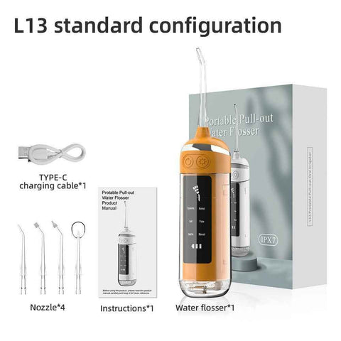 Darrahopens Health & Beauty > Personal Care > Oral Care Portable Water Flosser Electric Water Flosser USB Rechargeable Flosser Oral - Orange - Size set In Australia - Darrahopens