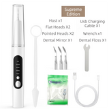 Darrahopens Health & Beauty > Personal Care > Oral Care Professional Waterproof Ultrasonic Pet Tooth Cleaner - Dog Cat Painless Calculus and Stain Remover Kit with 4 Cleaning Heads, LED, UV Disinfection, Oral Mirror & Dental Floss