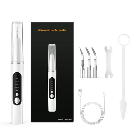 Darrahopens Health & Beauty > Personal Care > Oral Care Professional Waterproof Ultrasonic Pet Tooth Cleaner - Dog Cat Painless Calculus and Stain Remover Kit with 4 Cleaning Heads, LED, UV Disinfection, Oral Mirror & Dental Floss