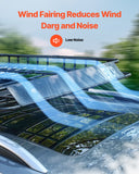 Darrahopens Health & Beauty > Personal Care > Oral Care VEVOR Roof Rack Cargo Carrier, 1095 x 1270 x 105 mm, Universal Rooftop Cargo Basket, Car Top Luggage Holder with 68 kg Max Load Capacity, 4.1 in Fence, Anti-Rust Alloy Steel, Wind Fairing, for SUV Car