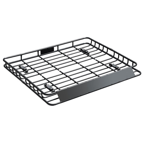 Darrahopens Health & Beauty > Personal Care > Oral Care VEVOR Roof Rack Cargo Carrier, 1095 x 1270 x 105 mm, Universal Rooftop Cargo Basket, Car Top Luggage Holder with 68 kg Max Load Capacity, 4.1 in Fence, Anti-Rust Alloy Steel, Wind Fairing, for SUV Car