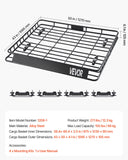 Darrahopens Health & Beauty > Personal Care > Oral Care VEVOR Roof Rack Cargo Carrier, 1095 x 1270 x 105 mm, Universal Rooftop Cargo Basket, Car Top Luggage Holder with 68 kg Max Load Capacity, 4.1 in Fence, Anti-Rust Alloy Steel, Wind Fairing, for SUV Car