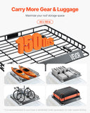 Darrahopens Health & Beauty > Personal Care > Oral Care VEVOR Roof Rack Cargo Carrier, 1095 x 1270 x 105 mm, Universal Rooftop Cargo Basket, Car Top Luggage Holder with 68 kg Max Load Capacity, 4.1 in Fence, Anti-Rust Alloy Steel, Wind Fairing, for SUV Car