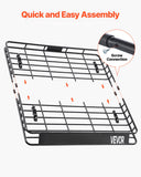 Darrahopens Health & Beauty > Personal Care > Oral Care VEVOR Roof Rack Cargo Carrier, 1095 x 1270 x 105 mm, Universal Rooftop Cargo Basket, Car Top Luggage Holder with 68 kg Max Load Capacity, 4.1 in Fence, Anti-Rust Alloy Steel, Wind Fairing, for SUV Car