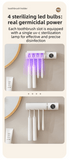Darrahopens Health & Beauty > Personal Care > Oral Care White 4-Slot Compact UV Toothbrush Sanitizer with Turbo Drying Fan & LCD Display - Anti-Dust Toothbrush Holder, 10-Minute One-Touch Deep Clean