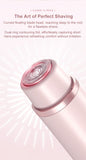 Darrahopens Health & Beauty > Shaving & Hair Removal > Hair Removal 2-in-1 Electric Lady Shaver & Bikini Trimmer Dual Head Waterproof Wet & Dry Body Hair Remover Cordless Razor for Face Legs Underarms Pink