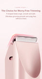 Darrahopens Health & Beauty > Shaving & Hair Removal > Hair Removal 2-in-1 Electric Lady Shaver & Bikini Trimmer Dual Head Waterproof Wet & Dry Body Hair Remover Cordless Razor for Face Legs Underarms Purple