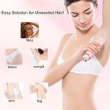 Darrahopens Health & Beauty > Shaving & Hair Removal > Hair Removal 2-in-1 Electric Lady Shaver & Bikini Trimmer Dual Head Waterproof Wet & Dry Body Hair Remover Cordless Razor for Face Legs Underarms White