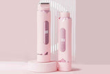 Darrahopens Health & Beauty > Shaving & Hair Removal > Hair Removal 2-in-1 Electric Shaver and Bikini Trimmer with Display Facial Hair Remover-Pink