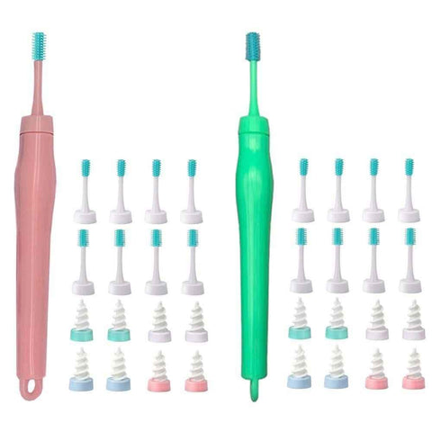 Darrahopens Health & Beauty > Shaving & Hair Removal > Hair Removal 32pcs Ear Wax Remover Tool Reusable Spiral Ear Wax Remover Silicone Ear Cleaner for Adults Kids -Pink and green