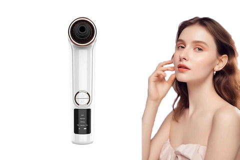 Darrahopens Health & Beauty > Shaving & Hair Removal > Hair Removal Blackhead Remover Pore Vacuum with Hot Compress 5 Probes for Women Men - White