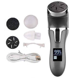 Darrahopens Health & Beauty > Shaving & Hair Removal > Hair Removal Electric Callus Remover for Feet Water-resistant 2 Speeds Pedicure Kit -Black and 12pcs kit