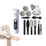 Darrahopens Health & Beauty > Shaving & Hair Removal > Hair Removal Electric Callus Remover for Feet Water-resistant 2 Speeds Pedicure Kit -Black and 12pcs kit