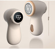 Darrahopens Health & Beauty > Shaving & Hair Removal > Hair Removal Electric Lint Remover - Rechargeable & Digital Display - For Home Use - Sweater Depiller with LED Screen - White