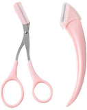 Darrahopens Health & Beauty > Shaving & Hair Removal > Hair Removal Eyebrow Trimmer - Eyebrow Trimmer for Women - Pink Eyebrow Trimming Set - Scissors with Comb - Safety Razor - Suitable for Daytime Skin Care