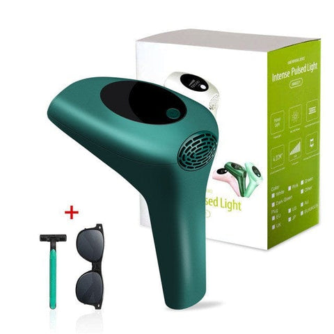 Darrahopens Health & Beauty > Shaving & Hair Removal > Hair Removal IPL Laser Hair Removal Handset for Women & Men - 900,000 Flashes Home Use Hair Remover Device for Face Body Bikini & Underarms - Painless & Effective Reduction - AU Plug Dark Green