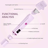 Darrahopens Health & Beauty > Shaving & Hair Removal > Hair Removal Women's Electric Dual Head Hair Remover – Double Ring Blade for Efficient Hair Removal, Fine Trimming Blade for Detailed Grooming, IPX7 Full Body Waterproof, Safe and Painless（pink)