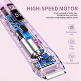 Darrahopens Health & Beauty > Shaving & Hair Removal > Hair Removal Women's Electric Dual Head Hair Remover – Double Ring Blade for Efficient Hair Removal, Fine Trimming Blade for Detailed Grooming, IPX7 Full Body Waterproof, Safe and Painless（pink)