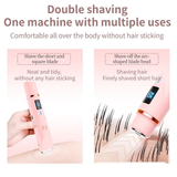 Darrahopens Health & Beauty > Shaving & Hair Removal > Hair Removal Women's Electric Dual Head Hair Remover – Double Ring Blade for Efficient Hair Removal, Fine Trimming Blade for Detailed Grooming, IPX7 Full Body Waterproof, Safe and Painless（pink)
