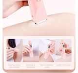 Darrahopens Health & Beauty > Shaving & Hair Removal > Hair Removal Women's Electric Dual Head Hair Remover – Double Ring Blade for Efficient Hair Removal, Fine Trimming Blade for Detailed Grooming, IPX7 Full Body Waterproof, Safe and Painless(purple)