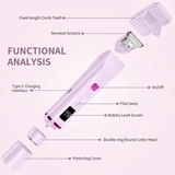 Darrahopens Health & Beauty > Shaving & Hair Removal > Hair Removal Women's Electric Dual Head Hair Remover – Double Ring Blade for Efficient Hair Removal, Fine Trimming Blade for Detailed Grooming, IPX7 Full Body Waterproof, Safe and Painless(purple)
