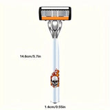 Darrahopens Health & Beauty > Shaving & Hair Removal > Shaving & Grooming 2-Pack 6-Layer Manual Razor with 36 Replacement Blades – Ultra-Close Shave for Men, Stainless Steel Handle with One-Click Blade Change