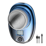 Darrahopens Health & Beauty > Shaving & Hair Removal > Shaving & Grooming 2pcs Mini Shaver Portable Electric Shaver Upgrade Rechargeable Pocket Razor for Men -Blue and Silver