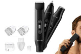 Darrahopens Health & Beauty > Shaving & Hair Removal > Shaving & Grooming 3-in-1 Electric Shaver Nose Hair Trimmer for Face Body Bikini Underarm and Legs - Black