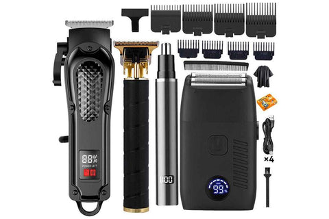 Darrahopens Health & Beauty > Shaving & Hair Removal > Shaving & Grooming 4-in-1 Hair Clipper Set Electric Shaver Razor Hair Cutting Barber Clippers