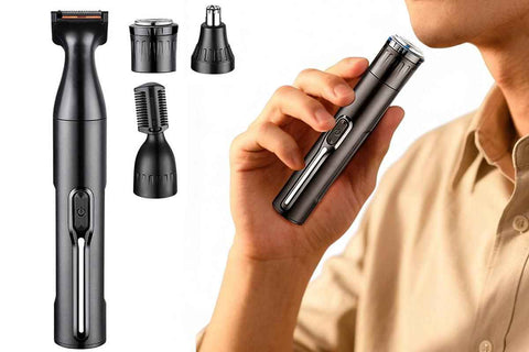 Darrahopens Health & Beauty > Shaving & Hair Removal > Shaving & Grooming 4 in 1 Nose Hair Trimmer for Ear Nose Eyebrow Beard