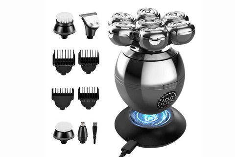 Darrahopens Health & Beauty > Shaving & Hair Removal > Shaving & Grooming 5 in 1 Men Electric Shaver 7 Blades Waterproof Facial Hair Grooming Kit
