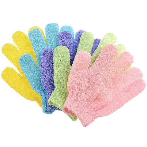 Darrahopens Health & Beauty > Shaving & Hair Removal > Shaving & Grooming 5-Pack Exfoliating Bath Mitts Set - Double-Sided & Gentle Scrubbing Gloves for Deep Skin Cleansing, Elastic Nylon Wristband