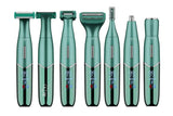 Darrahopens Health & Beauty > Shaving & Hair Removal > Shaving & Grooming 6-in-1 Women Electric Shaver Replaceable Heads for Whole Body Private Epilator Shaving Razor - Green