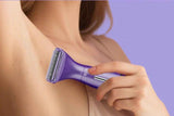 Darrahopens Health & Beauty > Shaving & Hair Removal > Shaving & Grooming 6-in-1 Women Electric Shaver Replaceable Heads for Whole Body Private Epilator Shaving Razor - Purple