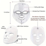 Darrahopens Health & Beauty > Shaving & Hair Removal > Shaving & Grooming 7-Color LED Face Mask with 112 Photon LED Chips Lightweight 290g Beauty Device for Home Skincare and Facial Comfort in Australia