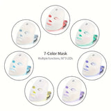 Darrahopens Health & Beauty > Shaving & Hair Removal > Shaving & Grooming 7-Color LED Face Mask with 112 Photon LED Chips Lightweight 290g Beauty Device for Home Skincare and Facial Comfort in Australia