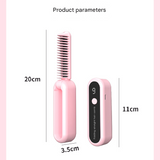 Darrahopens Health & Beauty > Shaving & Hair Removal > Shaving & Grooming Beige Portable Foldable Cordless Hair Straightener Comb - 2-in-1 Ionic Styling for Smooth, Frizz-Free Hair