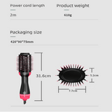 Darrahopens Health & Beauty > Shaving & Hair Removal > Shaving & Grooming Black 1000W Professional Hot Air Brush with 3-Temperature & 2-Speed Control – Dual Voltage Hair Styler for Smooth, Voluminous Blowouts