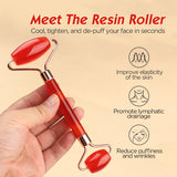 Darrahopens Health & Beauty > Shaving & Hair Removal > Shaving & Grooming Black Dual-Head Resin Facial Roller and Heart-Shaped Gua Sha Set for Home SPA Skincare and Face Neck Massage