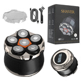 Darrahopens Health & Beauty > Shaving & Hair Removal > Shaving & Grooming Black Men's 6D Magnetic Rotary Head Shaver for Wet/Dry Use - Professional Electric Bald Head Shaver & Beard Trimmer (Model 610)