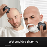 Darrahopens Health & Beauty > Shaving & Hair Removal > Shaving & Grooming Blue Men's 6D Magnetic Rotary Head Shaver for Wet/Dry Use - Professional Electric Bald Head Shaver & Beard Trimmer (Model 372)