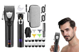 Darrahopens Health & Beauty > Shaving & Hair Removal > Shaving & Grooming Cordless Hair Clippers for Men Trimmers Set and Barber Clippers for Haircut Beard Trimmer Kit with LCD Display Rechargeable -Black