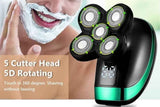 Darrahopens Health & Beauty > Shaving & Hair Removal > Shaving & Grooming Detachable Head Shavers for Men 5 in 1 Electric Waterproof Digital Display Razor Wet/Dry Bald Head Shavers
