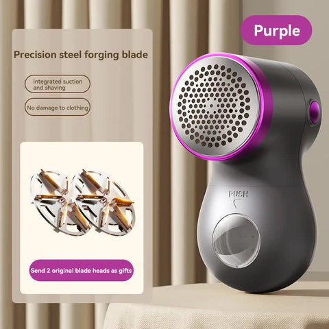 Darrahopens Health & Beauty > Shaving & Hair Removal > Shaving & Grooming Electric Lint Remover - Rechargeable Lint Shaver - 3 Speeds & Digital Display - Includes 2 Original Blades - Purple