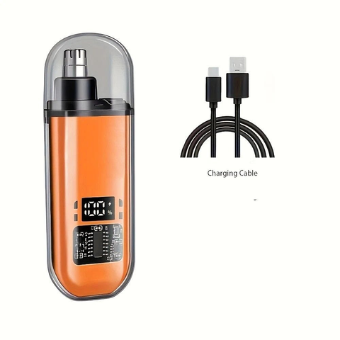Darrahopens Health & Beauty > Shaving & Hair Removal > Shaving & Grooming Electric nose hair trimmer, fashionable mini portable, wireless USB charging, suitable for both men and women, super easy-to-use nose hair trimmer.ORANGE