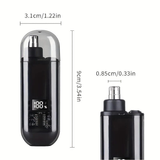 Darrahopens Health & Beauty > Shaving & Hair Removal > Shaving & Grooming Electric nose hair trimmer, fashionable mini portable, wireless USB charging, suitable for both men and women, super easy-to-use nose hair trimmer.WHITE