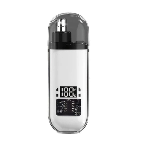 Darrahopens Health & Beauty > Shaving & Hair Removal > Shaving & Grooming Electric nose hair trimmer, fashionable mini portable, wireless USB charging, suitable for both men and women, super easy-to-use nose hair trimmer.WHITE