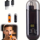 Darrahopens Health & Beauty > Shaving & Hair Removal > Shaving & Grooming Electric nose hair trimmer, fashionable mini portable, wireless USB charging, suitable for both men and women, super easy-to-use nose hair trimmer.WHITE
