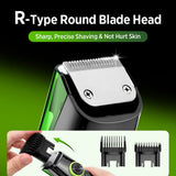 Darrahopens Health & Beauty > Shaving & Hair Removal > Shaving & Grooming Green Beard & Hair Trimmer with Strong Vacuum Suction and Digital Display - Waterproof Rechargable Electric Clipper